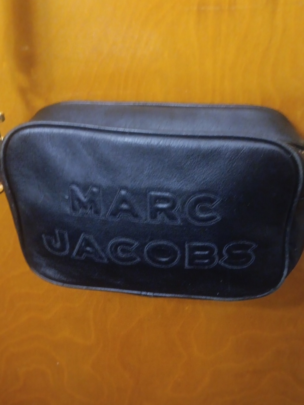 Marc Jacobs Black Embossed Leather Belt Bag